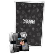 HOMADICT PLAID SHERPA 100X150 CM ONE PIECE DEMON FRUITS BLACK