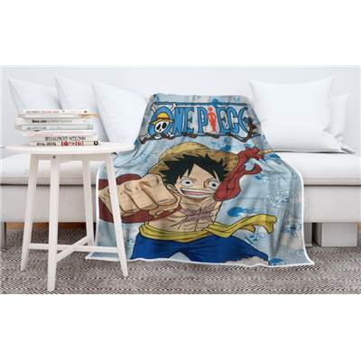 ONE PIECE PLAID SHERPA 100X150 CM LUFFY