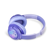 KPOP DM CASQUE SANS FIL VIOLET LUMINEUX A LED LOGO HUNTRIX 