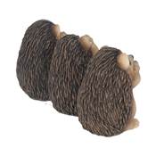 THREE WISE HEDGEHOGS 8.5CM