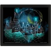 HARRY POTTER CADRE 3D LENTICULAIRE GEOMETRIC HOGWARTS