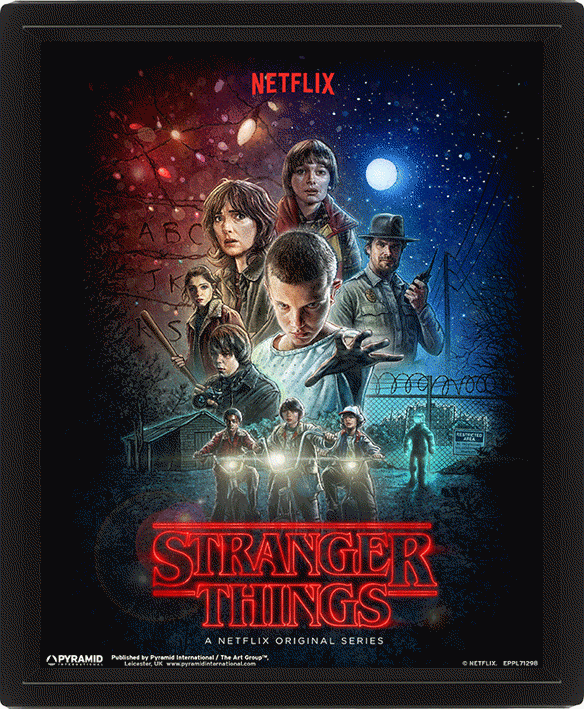 STRANGER THINGS CADRE 3D LENTICULAIRE ONE SHEET