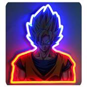 DRAGON BALL Z LAMPE MURALE NEON MURALE LED GOKU 40CM