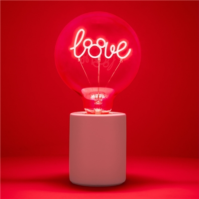 MICKEY LAMPE AVEC AMPOULE DECORATIVE LED A FILAMENT NEON BULB