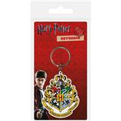 HARRY POTTER HOGWARTS CREST RUBBER KEYCHAIN