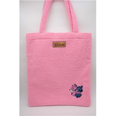 NOMADICT TEDDY SHOPPING BAG STITCH ANGEL PINK