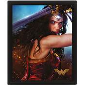 WONDER WOMAN CADRE 3D LENTICULAIRE POSE