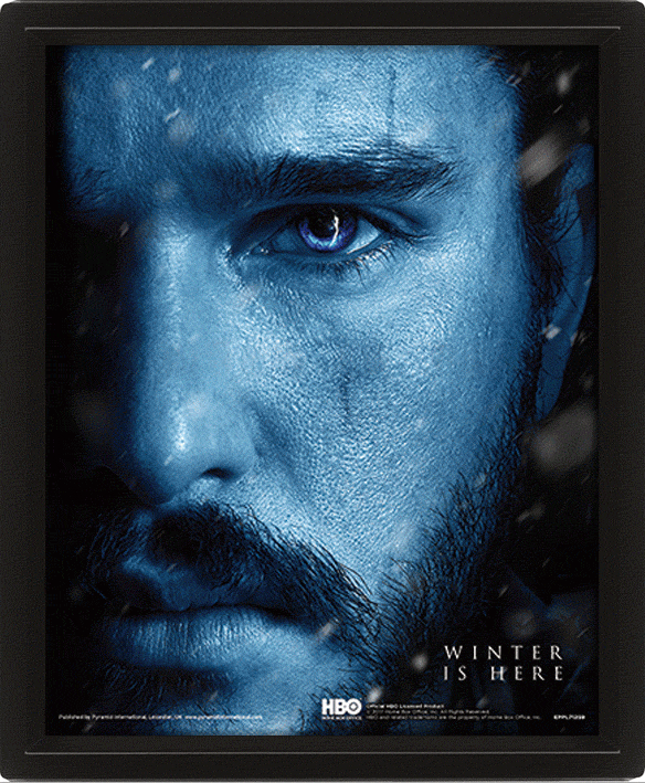 GAME OF THRONES CADRE 3D LENTICULAIRE JOHN SNOW /2