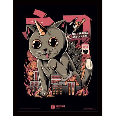 ILUSTRATA CATZILLA FRAMED 34X40