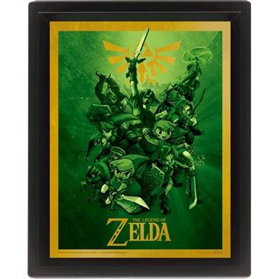 ZELDA CADRE 3D LENTICULAIRE LINK