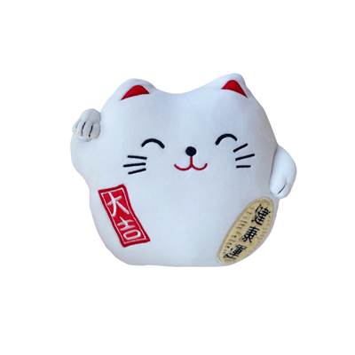 PELUCHE MANEKI NEKO PREMIUM 40 CM BLANC