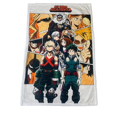 HOMADICT PLAID SHERPA 100X150 CM MY HERO ACADEMIA MIDORIYA&ALL MIGHT