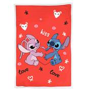HOMADICT PLAID SHERPA 100X150 CM STITCH LOVE KISS RED