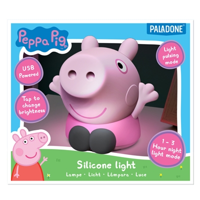 PEPPA PIG LAMPE EN SILICONE AVEC BATTERIE RECHARGEABLE