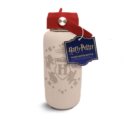 HARRY POTTER BOUTEILLE EN VERRE AVEC HOUSSE