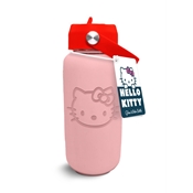 BOUTEILLE EN VERRE HELLO KITTY AVEC HOUSSE